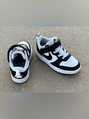 Nike Court Borough Low Recraft PS Black White Kids Preschool Casual size 9c